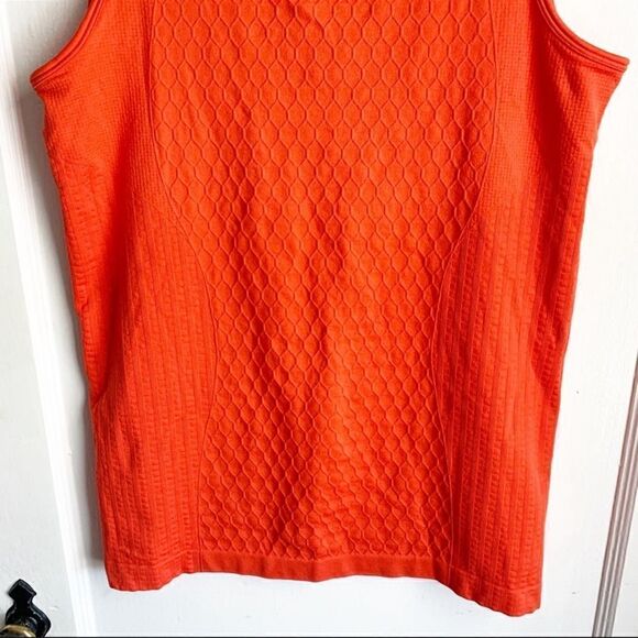 Athleta Orange Seamless Sequence Honeycomb Compression Tank S - Picture 3 of 6